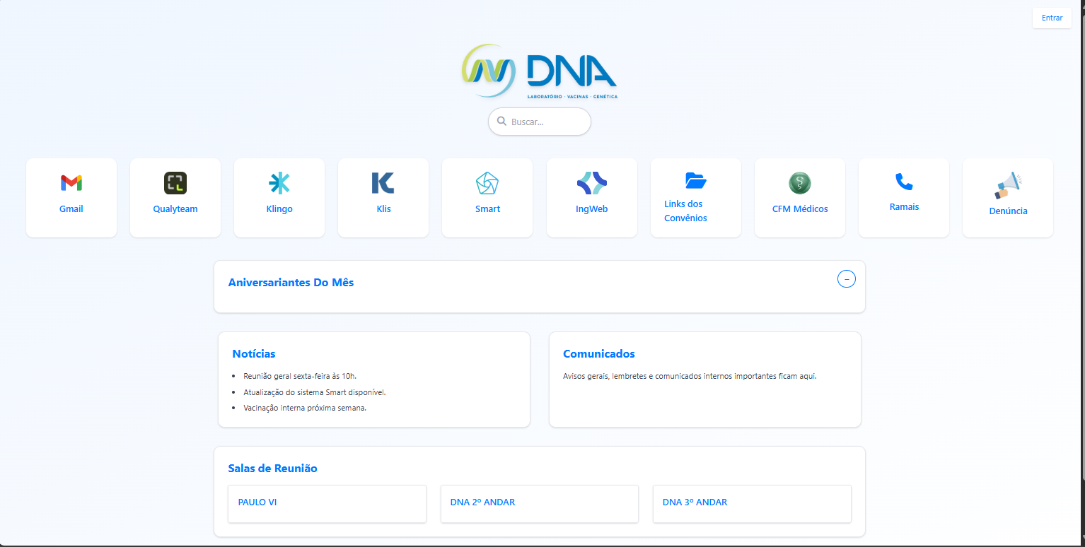 Intranet DNA Laboratório